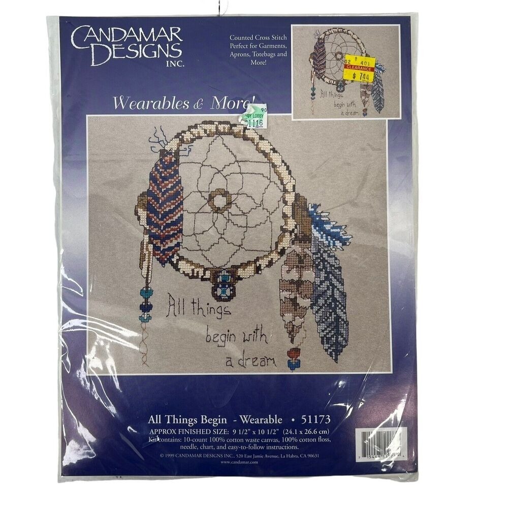 All Things Begin Dream Catcher‎ Counted Cross Stitch Kit Candamar Designs NEW